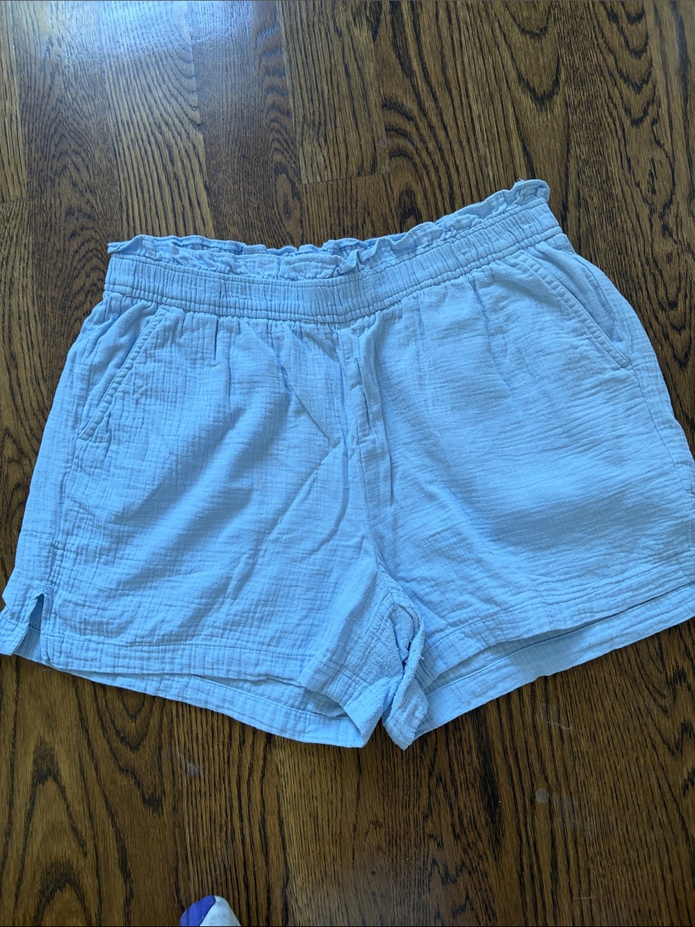 J. Crew light blue linen shorts